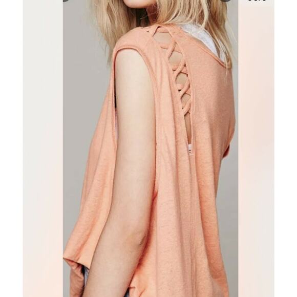 Free People We The Free Boho Summer End Tank Top Papaya Sz Small - Picture 1 of 11
